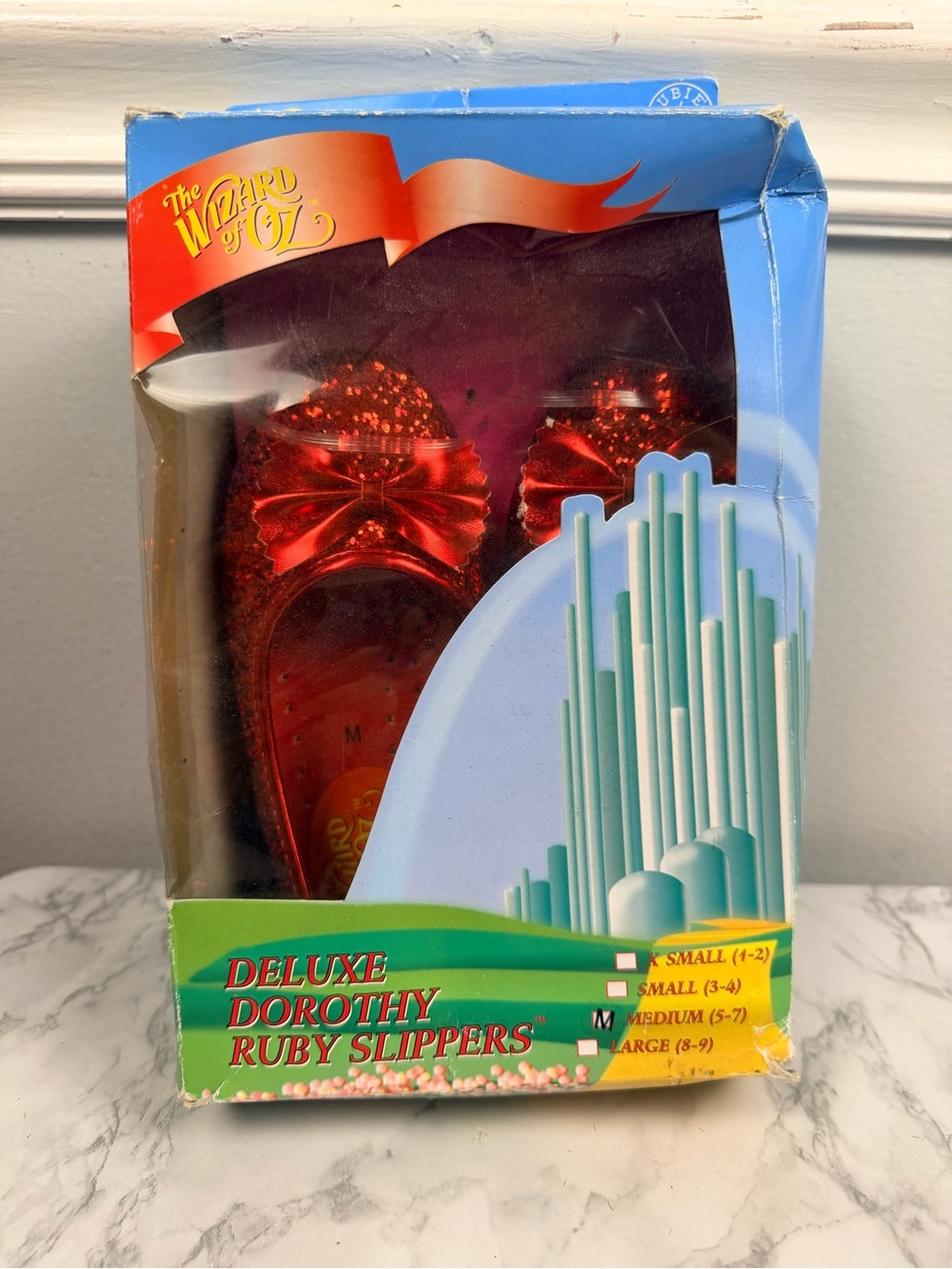 Vintage Wizard Of Oz Deluxe Dorothy Ruby Slippers 1997 Collectible Childs M 5-7
